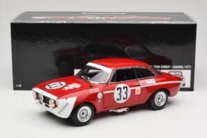 Alfa Romeo GTA 1300 Junior #33 T. Hezemans / G. van Lennep Hezemans Jarama 1972 Minichamps 1:18 100721233 Metal - imaginea 8 din 8
