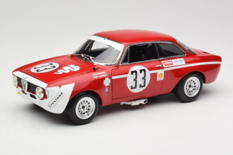 Alfa Romeo GTA 1300 Junior #33 T. Hezemans / G. van Lennep Hezemans Jarama 1972 Minichamps 1:18 100721233 Metal