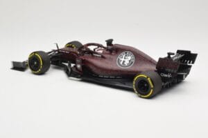 Alfa Romeo Racing C38 #7 K. Raikkonen Valentine's Day Livery Shakedown Fiorano 14th February 2019 Minichamps 1:18 110199907 M - imaginea 5 din 6