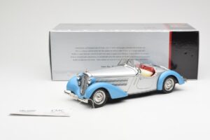 Audi 225 Front Roadster Albastru Argintiu CMC 1:18 M-075B Metal - imaginea 6 din 6