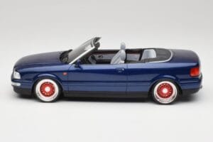 Audi 80 B4 Cabriolet Ming Albastru Metallic Custom Wheels Otto 1:18 OT806-C Rășină - imaginea 3 din 6