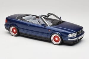 Audi 80 B4 Cabriolet Ming Albastru Metallic Custom Wheels Otto 1:18 OT806-C Rășină - imaginea 4 din 6