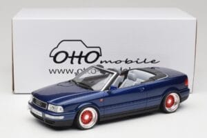 Audi 80 B4 Cabriolet Ming Albastru Metallic Custom Wheels Otto 1:18 OT806-C Rășină - imaginea 6 din 6