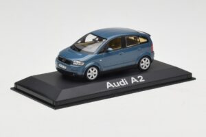 Audi A2 Blue Metallic Minichamps 1:43 20022200748005 Metal - imaginea 2 din 4