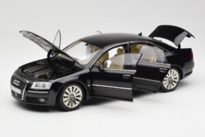 Audi A8 D3 W12 Negru Kyosho 1:18 09212BK Metal - imaginea 2 din 8