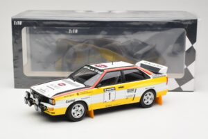 Audi Quattro A2 Audi Sport #1 W. Röhrl / C. Geistdörfer DNF Sanyo Rally of New Zealand 1984 Minichamps 1:18 155841101 Metal - imaginea 6 din 6