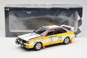 Audi Quattro A2 #3 S. Blomqvist / B. Cederberg Audi Sport Winners Sanyo Rally of New Zealand 1984 Minichamps 1:18 155841103 M - imaginea 6 din 6