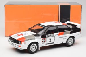 Audi Quattro #5 H. Mikkola / A. Hertz 1000 Lakes Rally 1982 IXO 1:18 18RMC094B Metal - imaginea 6 din 6