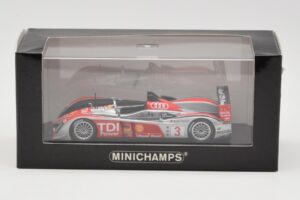 Audi R10 TDI LMP1 #3 L. Luhr / A. Premat / M. Rockenfeller 24 Hours of Le Mans 2008 Minichamps 1:43 400089903 Metal - imaginea 4 din 4