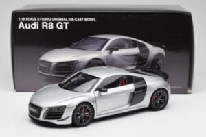 Audi R8 GT Type 42 Ice Argintiu Metallic Kyosho 1:18 09218IS Metal - imaginea 8 din 8