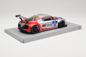 Audi R8 LMS #99 F. Biela / P. Kaffer / M. Fässler / M. Hennerici Phoenix Racing 24 Hours Nürburgring 2009 Spark 1:18 18S041 R - imaginea 3 din 6