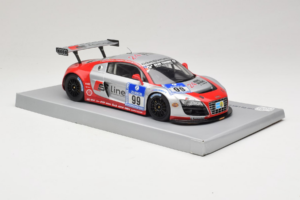 Audi R8 LMS #99 F. Biela / P. Kaffer / M. Fässler / M. Hennerici Phoenix Racing 24 Hours Nürburgring 2009 Spark 1:18 18S041 R - imaginea 4 din 6