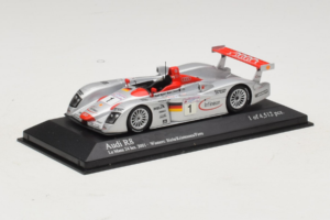 Audi R8 LMP #1 F. Biela / E. Pirro / T. Kristensen 24 Hours of Le Mans Winner 2001 Minichamps 1:43 400011201 Metal - imaginea 2 din 4
