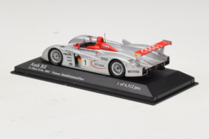 Audi R8 LMP #1 F. Biela / E. Pirro / T. Kristensen 24 Hours of Le Mans Winner 2001 Minichamps 1:43 400011201 Metal - imaginea 3 din 4