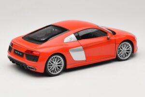 Audi R8 V10 Roșu Welly 1:18 18052W Metal - imaginea 3 din 8