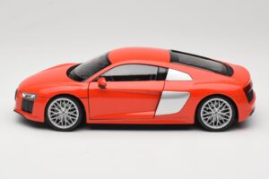 Audi R8 V10 Roșu Welly 1:18 18052W Metal - imaginea 4 din 8