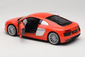 Audi R8 V10 Roșu Welly 1:18 18052W Metal - imaginea 5 din 8