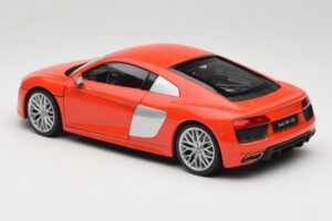 Audi R8 V10 Roșu Welly 1:18 18052W Metal - imaginea 7 din 8