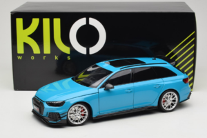 Audi RS4 B9 Avant Darwin Pro Albastru Kilo Works 1:18 KLW002303 Metal - imaginea 8 din 8