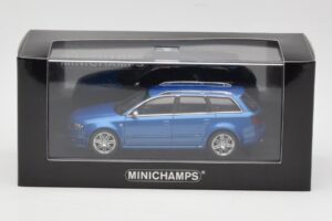 Audi RS4 B7 Avant Blue Metallic Minichamps 1:43 AUDI010 Metal - imaginea 4 din 4