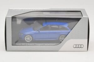 Audi RS4 B8 Avant Nogaro Blue Selecție Crăciun 2014 Minichamps 1:43 AUDI003 Metal - imaginea 4 din 4
