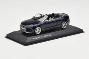 Audi RS5 B8 Cabriolet Estoril Blue Minichamps 1:43 5011215313 Metal - imaginea 2 din 4