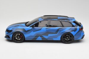 Audi RS6 C7 Avant GMK Albastru & Negru GT Spirit 1:18 GT799 Rășină - imaginea 3 din 6