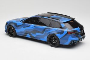 Audi RS6 C7 Avant GMK Albastru & Negru GT Spirit 1:18 GT799 Rășină - imaginea 5 din 6