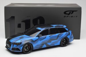 Audi RS6 C7 Avant GMK Albastru & Negru GT Spirit 1:18 GT799 Rășină - imaginea 6 din 6