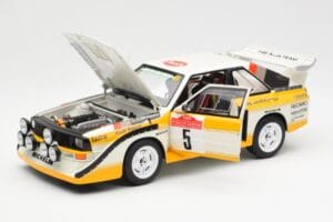 Audi Sport Quattro S1 #5 W. Rohrl / C. Geistdorfer Rally Sanremo Winner 1985 AUTOart 1:18 88503 Compozit - imaginea 2 din 8