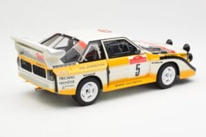 Audi Sport Quattro S1 #5 W. Rohrl / C. Geistdorfer Rally Sanremo Winner 1985 AUTOart 1:18 88503 Compozit - imaginea 3 din 8