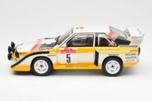 Audi Sport Quattro S1 #5 W. Rohrl / C. Geistdorfer Rally Sanremo Winner 1985 AUTOart 1:18 88503 Compozit - imaginea 4 din 8