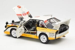 Audi Sport Quattro S1 #5 W. Rohrl / C. Geistdorfer Rally Sanremo Winner 1985 AUTOart 1:18 88503 Compozit - imaginea 5 din 8
