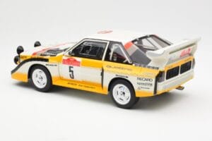 Audi Sport Quattro S1 #5 W. Rohrl / C. Geistdorfer Rally Sanremo Winner 1985 AUTOart 1:18 88503 Compozit - imaginea 7 din 8