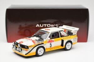 Audi Sport Quattro S1 #5 W. Rohrl / C. Geistdorfer Rally Sanremo Winner 1985 AUTOart 1:18 88503 Compozit - imaginea 8 din 8