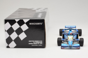 Benetton B195 Renault #1 M. Schumacher Benetton Formula French Grand Prix Winner 1995 Minichamps 1:18 100950001 Metal - imaginea 6 din 7