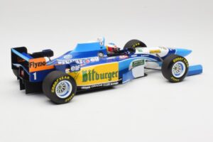 Benetton Renault B195 #1 M. Schumacher Winner Monaco GP 1995 Minichamps 1:18 510952301 Metal - imaginea 2 din 6
