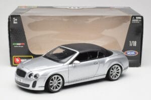 Bentley Continental Supersports Cabriolet Generatia 1 Argintiu Bburago 1:18 18-11037S Metal - imaginea 8 din 8
