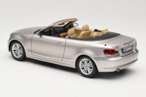 BMW 1 Series E88 Cabriolet Mineral Silver Metallic Kyosho 1:18 80430427020 Metal - imaginea 7 din 8