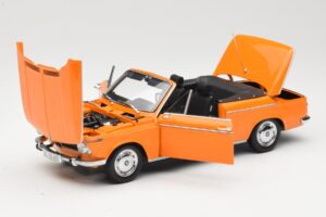 BMW 1600 E10 Cabriolet Portocaliu Minichamps 1:18 100021030 Metal - imaginea 2 din 8
