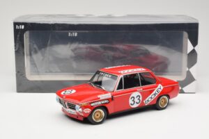 BMW 2002 Jockey Racing #33 B. Tobiasson / L. Nordstrom 6 Hours Nurburgring 1972 Minichamps 1:18 155722633 Metal - imaginea 6 din 6
