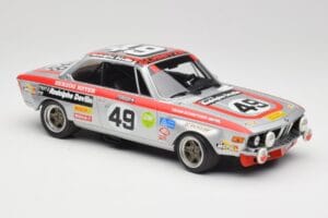 BMW 2800 CS E9 #49 Team Schnitzer G. Herzog / H. Heyer 24 Hours of Spa 1972 Minichamps 1:18 155722749 Metal - imaginea 4 din 6