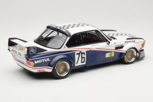 BMW 3.0 CSL E9 Garage Du Bac #76 P. Depnic / H. Coulon 24 Hours of Le Mans 1977 Minichamps 1:18 155772576 Metal - imaginea 2 din 6