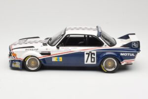 BMW 3.0 CSL E9 Garage Du Bac #76 P. Depnic / H. Coulon 24 Hours of Le Mans 1977 Minichamps 1:18 155772576 Metal - imaginea 3 din 6