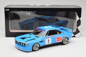 BMW 3.0 CSL E9 #1 Precision Liegeoise J. Peltier / C. Lafosse Winners 4 Hours Monza 1974 Minichamps 1:18 155742681 Metal - imaginea 6 din 6