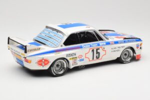BMW 3.0 CSL E9 #15 BMW Alpina J. Peltier / H. Menzel 24 Hours of Spa 1973 Minichamps 1:18 155732695 Metal - imaginea 2 din 6