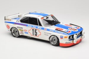 BMW 3.0 CSL E9 #15 BMW Alpina J. Peltier / H. Menzel 24 Hours of Spa 1973 Minichamps 1:18 155732695 Metal - imaginea 4 din 6