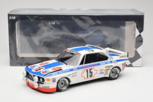 BMW 3.0 CSL E9 #15 BMW Alpina J. Peltier / H. Menzel 24 Hours of Spa 1973 Minichamps 1:18 155732695 Metal - imaginea 6 din 6
