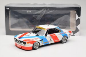 BMW 3.0 CSL E9 #2 Luigi Racing A. de Fierlant / P. Xhenceval Winners 24 Hours of Spa 1975 Minichamps 1:18 155752602 Metal - imaginea 6 din 6