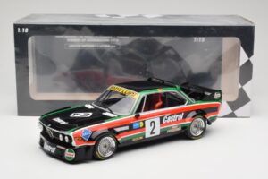 BMW 3.0 CSL E9 #2 Luigi Racing J-M. de Wael / A. de Fierlant Winners GP Nurburgring 1976 Minichamps 1:18 155762502 Metal - imaginea 6 din 6